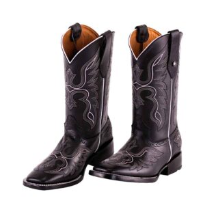 DV2011 Bota Bulldog de cuero atanado negro