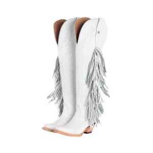 DV2076 Bota Puntal Canela barbas grizzly blanco