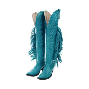 DV2075 Bota Puntal Canela barbas jersey azul turquesa