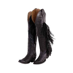 DV2072 Bota Puntal Canela barbas jersey negro