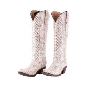 DV2081 Bota kiara snake print - Blanco