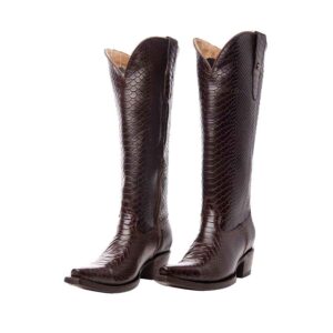 DV2082 Bota kiara snake print - Café