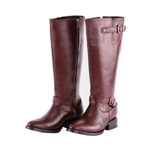 DV1023 Bota Oval campera atanado vino