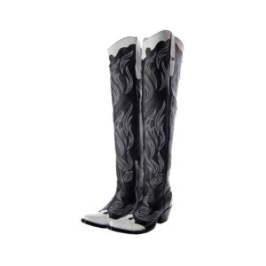 DV3071 Bota Puntal extra alta grizzly negro/blanco
