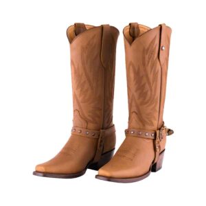 DV1091 Bota Rodeo con cinto Crazy oro