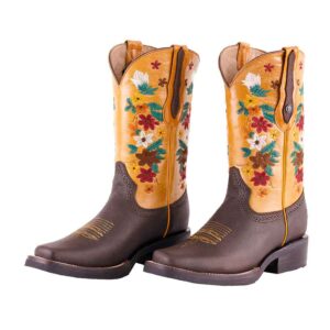 DV6002 Bota Rodeo de hule floter choco/miel.