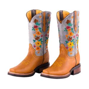 DV6001 Bota Rodeo de hule floter tang/gris