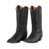 CV1032 Bota Chihuahua cuero crazy negro