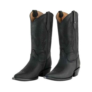 CV1032 Bota Chihuahua cuero crazy negro
