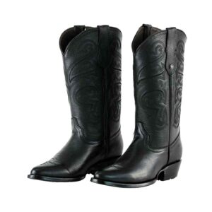 CV6001 Bota Oval bordada grizzly negro