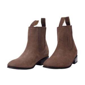 UV1007 Botín Charro de cuero nubuck moka