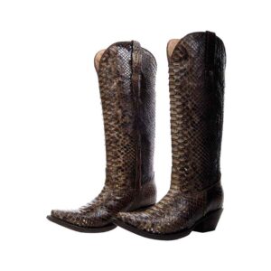 EPV1001 Bota puntal dama pitón café