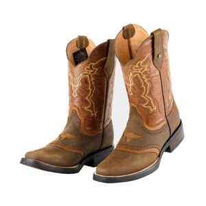 CV4003 Bota Rodeo antifaz de hule crazy oro/cajeta